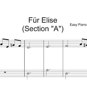 Für Elise - Easy Piano arrangement Level B
