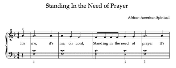 Standing In The Need Of Prayer Easy Piano Etsy