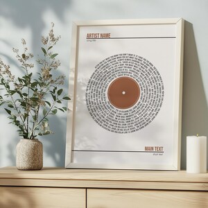 Personalised Favourite Song Lyrics Print - Birthday Present