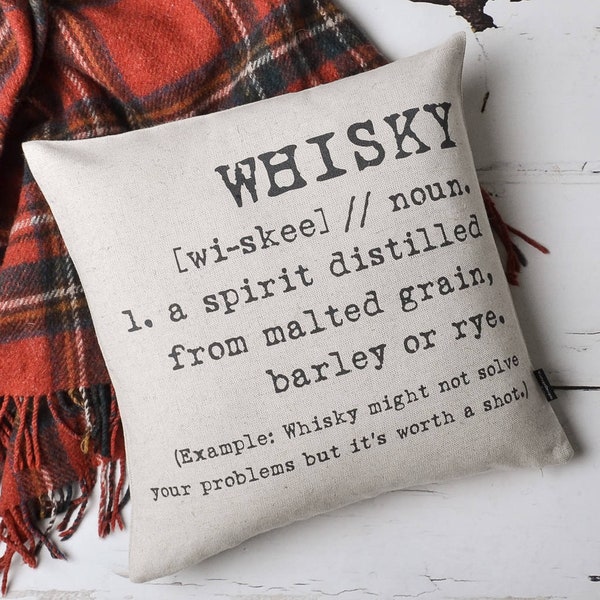Whiskey Pillow Etsy