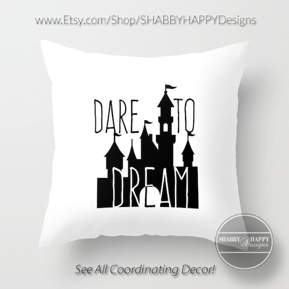 Dare To Dream Quote Art Pillow Zippered Cushion Case Cover Etsy