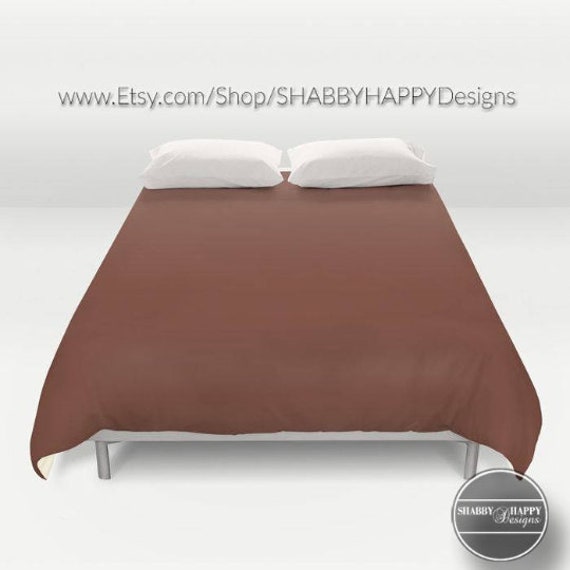 Solid Color Chocolate Brown Duvet Cover Or Comforter Etsy