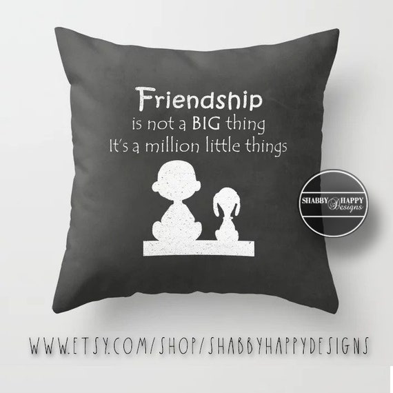 Silhouette Friendship Quote Pillow Zippered Cushion Case Cover Etsy