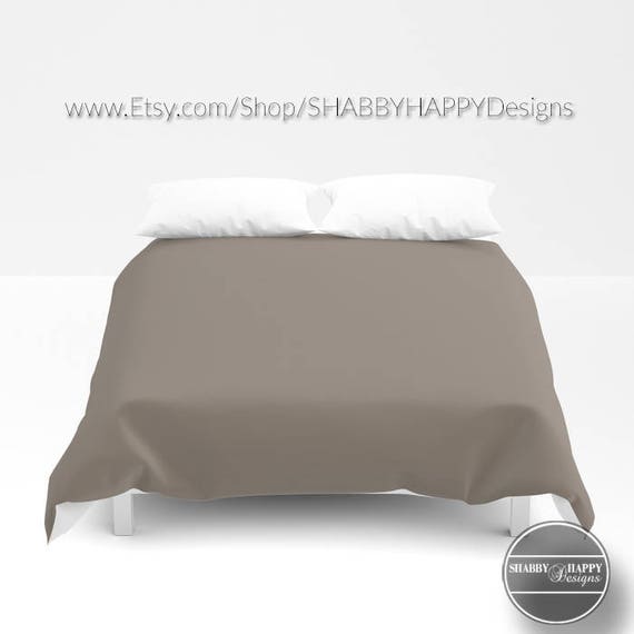 Solid Color Taupe Choice Of Duvet Cover Or Comforter Bedding Etsy
