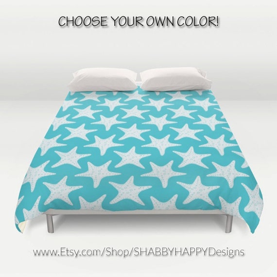 Beach Robins Egg Blue Starfish / Duvet Comforter Cover Bedding Etsy