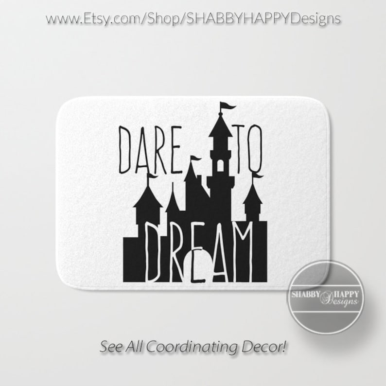 Oser rêver citation Art / tapis de bain floue tapis Art w