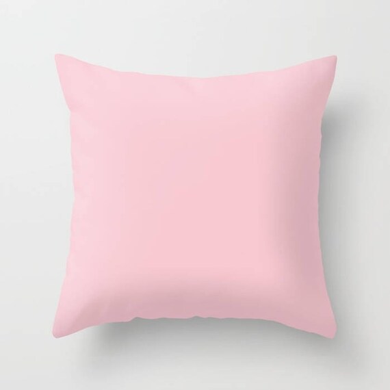 Solid Color PALE PINK Pillow Zippered Cushion Case Cover Etsy