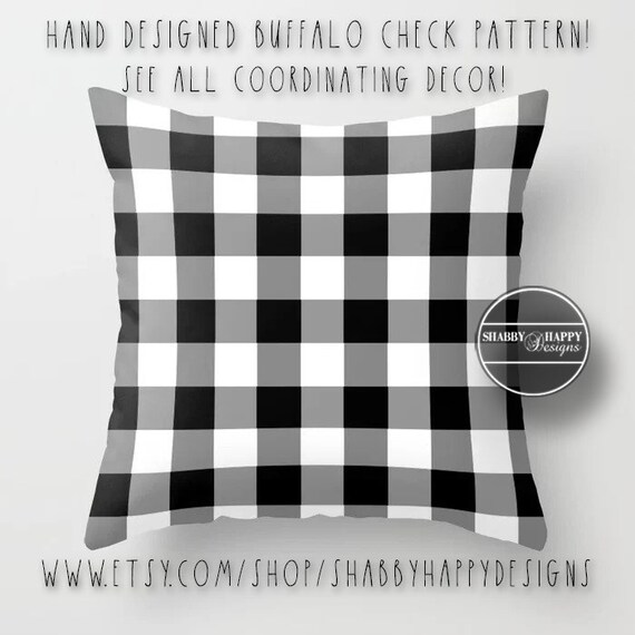 Buffalo Check Gingham Plaid pattern Gingham pillow cover | Etsy