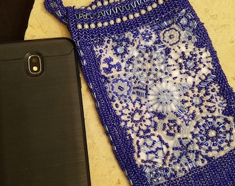 Shades of Blue and White  Evening Bag