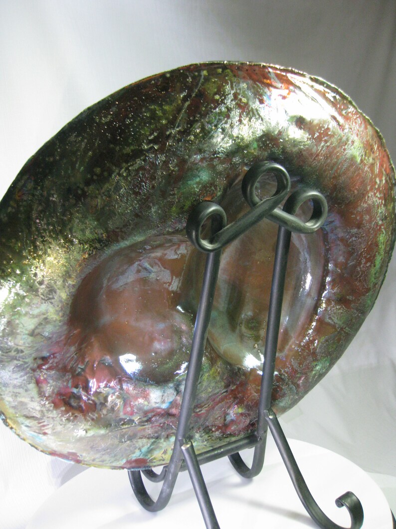 Raku sculpture mom and baby relief plaque ceramic original image 4