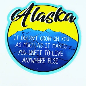 Funny Alaska Vinyl Sticker