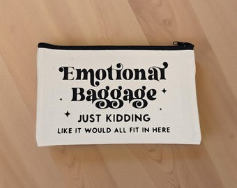 Canvas Makeup Bag, Pencil Artist Bag, Emotional Baggage
