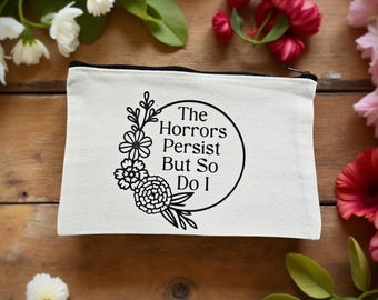 Canvas Makeup Bag, Pencil Artist Bag, Horrors Persist
