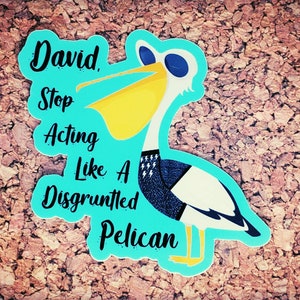 Funny Disgruntled Pelican Sticker