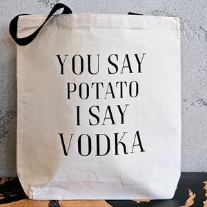 Funny Vodka, Canvas Tote Bag