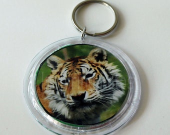 Siberian Tiger Photo Key Chain