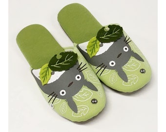 My Neighbor Totoro "Nice to meet you" Slippers Room shoes 24cm Unisex 6.5-7 Green