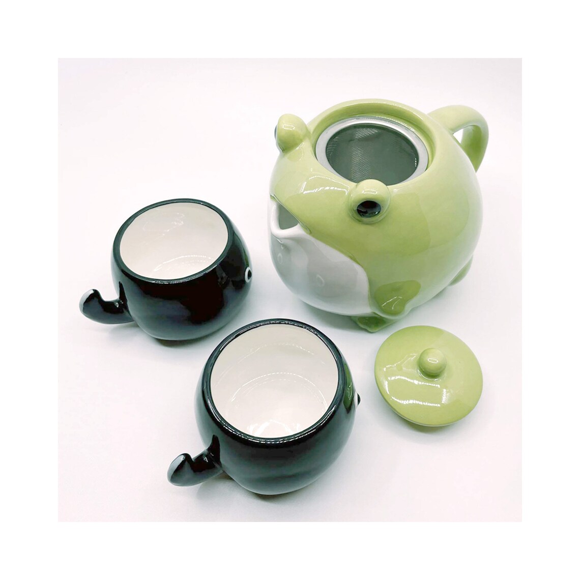Frog Tea Set Tea Pot 2 Cups Set Porcelain Kawaii Unique Etsy UK