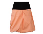 Skirt Bubble skirt jeans peach apricot denim skirt Skirt denim Woman Balloon