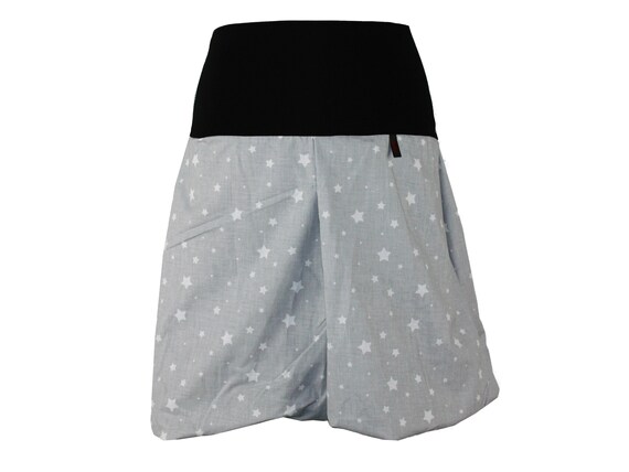 Bubble Rock Star Grey Black White Starlet Rock Cotton Skirt Etsy