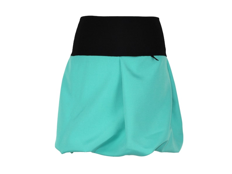 Bubble Skirt mini Turquoise Green Green turquoise miniskirt A-line Bubble Woman