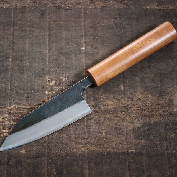 ibuki Hunting outdoor kiritsuke knife  hand forged Blue #2 steel Fixed Blade 120mm