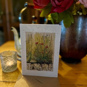 Carte A5 PAPIER GRAINES DE FLEURS SAUVAGES Coquelicot