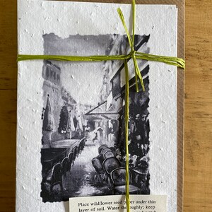 CARTA CON SEMI DI FIORI DI CAMPO Paris Street Notelets - Set di cinque notelets abbinati con buste