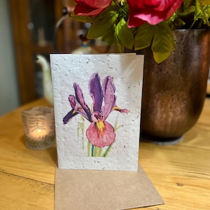CARTA CON SEME DI FIORI DI CAMPO Iris A5 Card