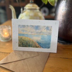 Note di carta con semi per acquerello Orkney - Set di cinque note abbinate con buste