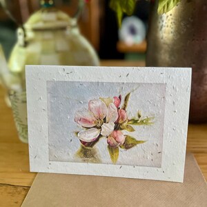 PAPIER GRAINES DE FLEURS SAUVAGES Carte de voeux Fleur de pommier