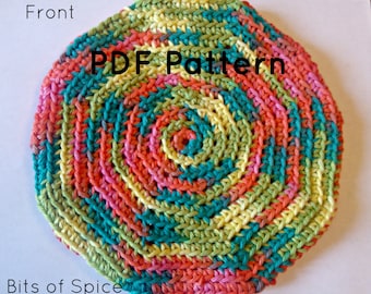 Swirl Trivet PDF Pattern  Kitchen Hot Pad Pattern Great for Gifts!