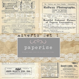 Vintage Werbung aus Großbritannien Digital Download Ausdrucke für Junk Journals, Scrapbooks, Kartenherstellung, Collage