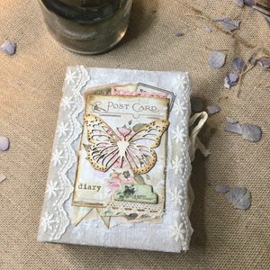 Hand-made Shabby Chic Roses Junk Journa, Scrapbooking, Vintage, Shabby, Writing, Diary, Travel Journal, Secret Diary