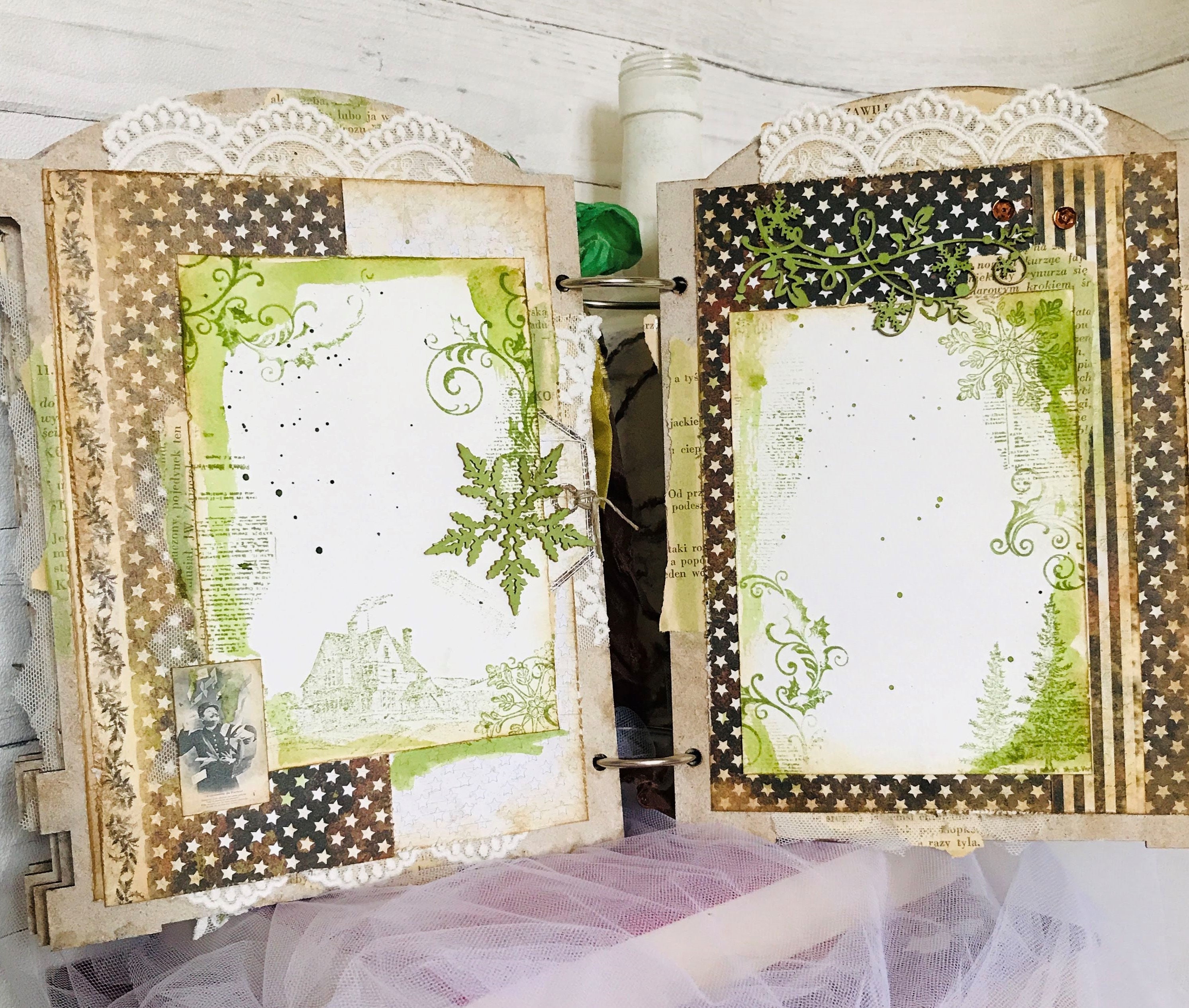 Christmas Photo Album Hand made Vintage Style Irish PostBox Etsy