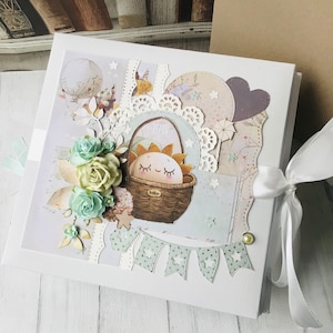 Baby’s First Photo Album, Scrapbooking, Hand-made, Natural Colours, Little Baby, Unisex