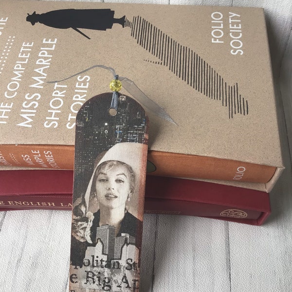 Marylin Monroe Bookmark, Découpage, Fait à la main