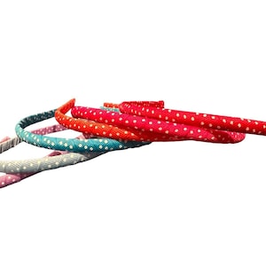 Swiss White Polka Dots Narrow Grosgrain Headband for Women & Children Custom Made in the USA Tiny dots