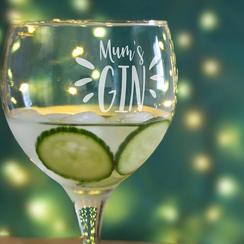 Personalised Gin Glass With Name Large Balloon Gin & Tonic Etsy UK