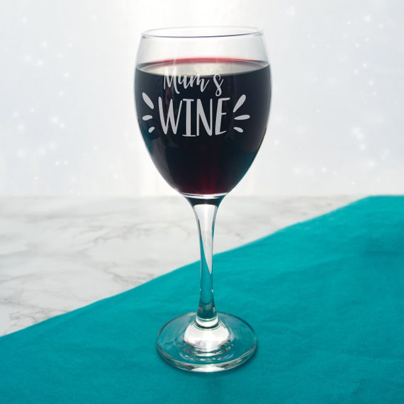 personalised mum wine glass