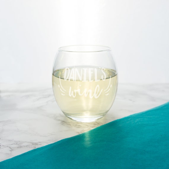 Stemless Wine Glass personalised with name, engraved glasses Mothers day  gift for her, Custom wine gift for mum unique gifts for women