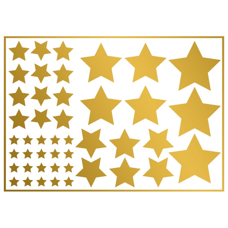 Iron on Gold Stars Transfers 45x Pack Ironon Metallic Star Etsy UK