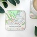 Anniversary Map coasters with caption. Partner gift for him or her. Husband & wife gift personalised boyfriend gift Valentines girlfriend