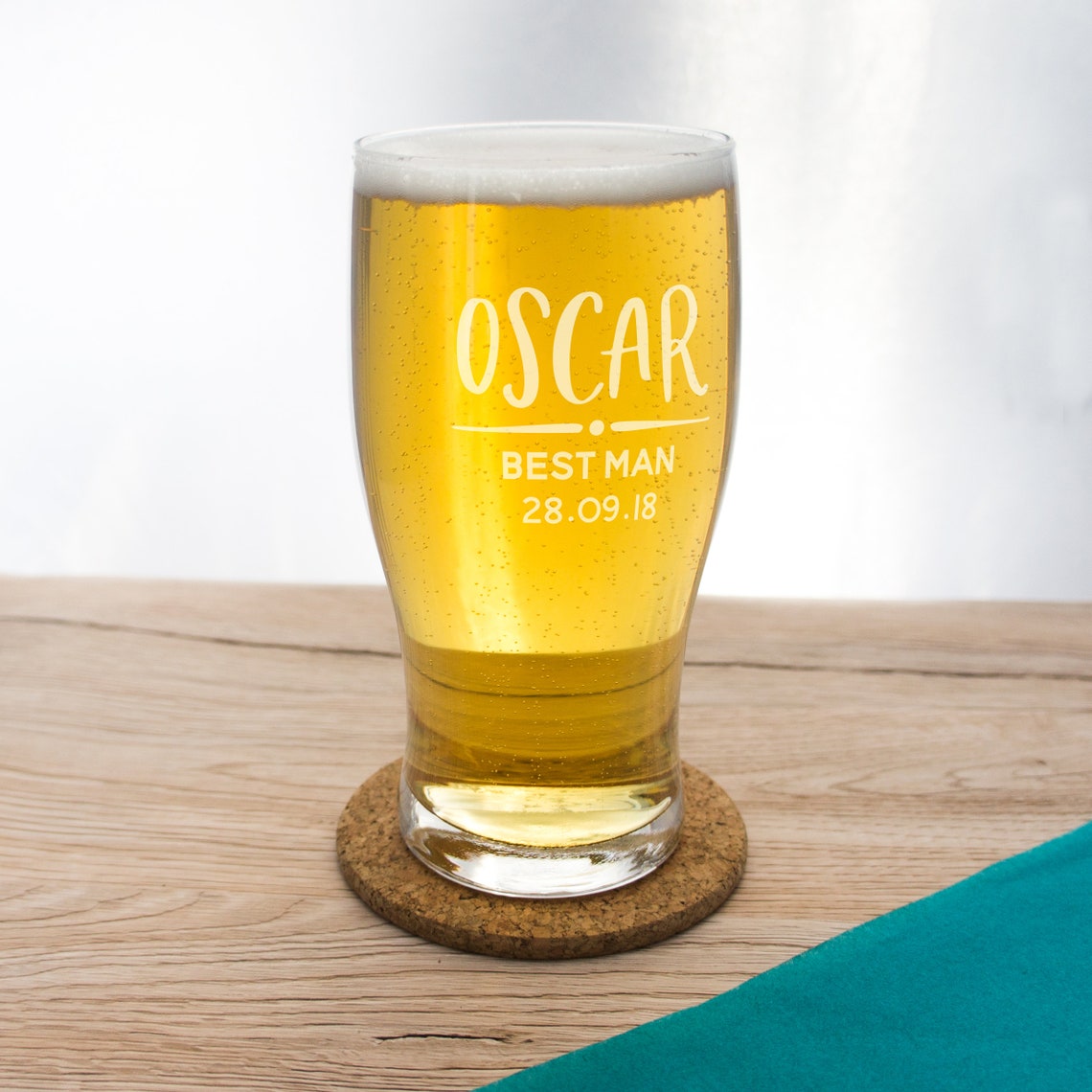 Wedding beer pint glasses personalised favour for Groomsmen Etsy