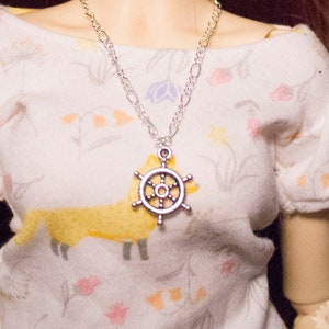 Silber Schiffe Rad Charm Kette für MSD und SD BJD