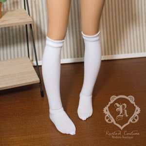 1/3 White knee high socks for F60 SD BJD