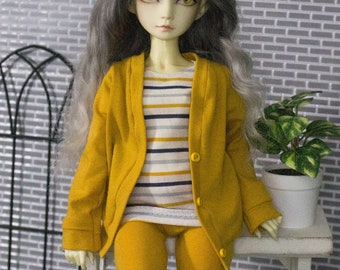 1/4 MSD Mustard Cardigan for slim MSD Minifee BJD