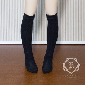 1/3 SD Black knee high stocking for F60 Smartdoll SD bjd