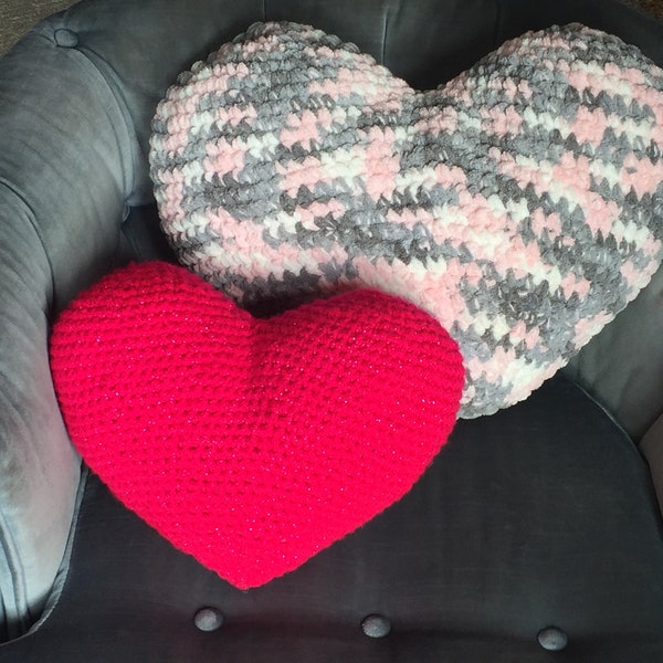 Soft and Cuddly Heart Pillow Crochet Pattern