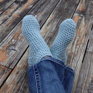 Simple Sock Slipper Crochet Pattern image 1